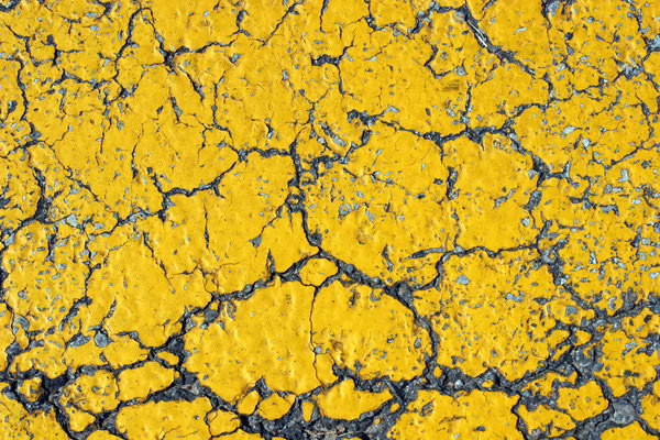 Cracked Yellow Asphalt Texture