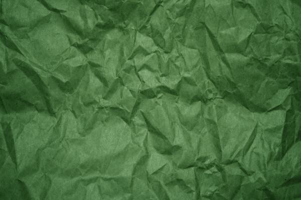 Crumpled Green Paper Texture