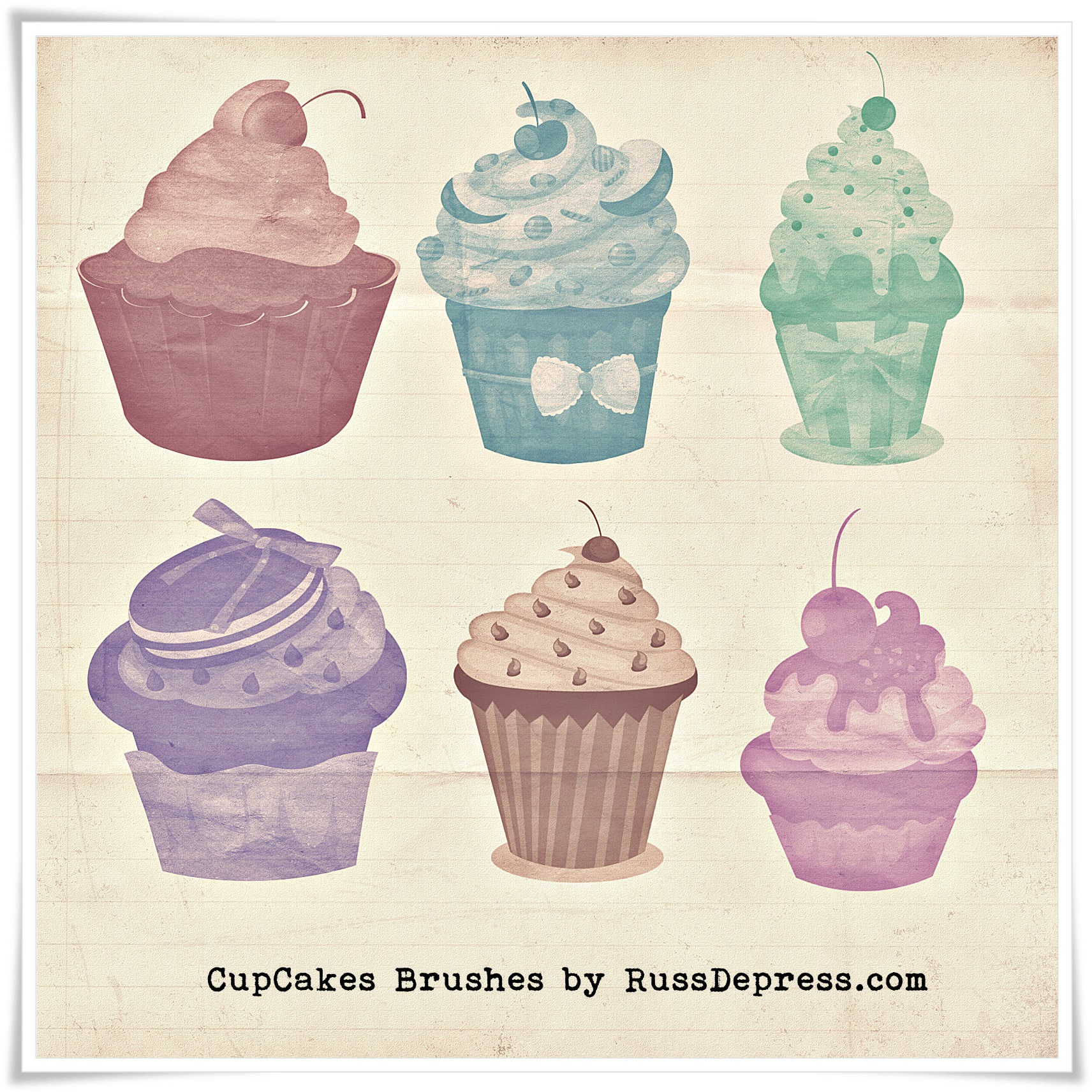 Cup Cakes Brushes for Photoshop