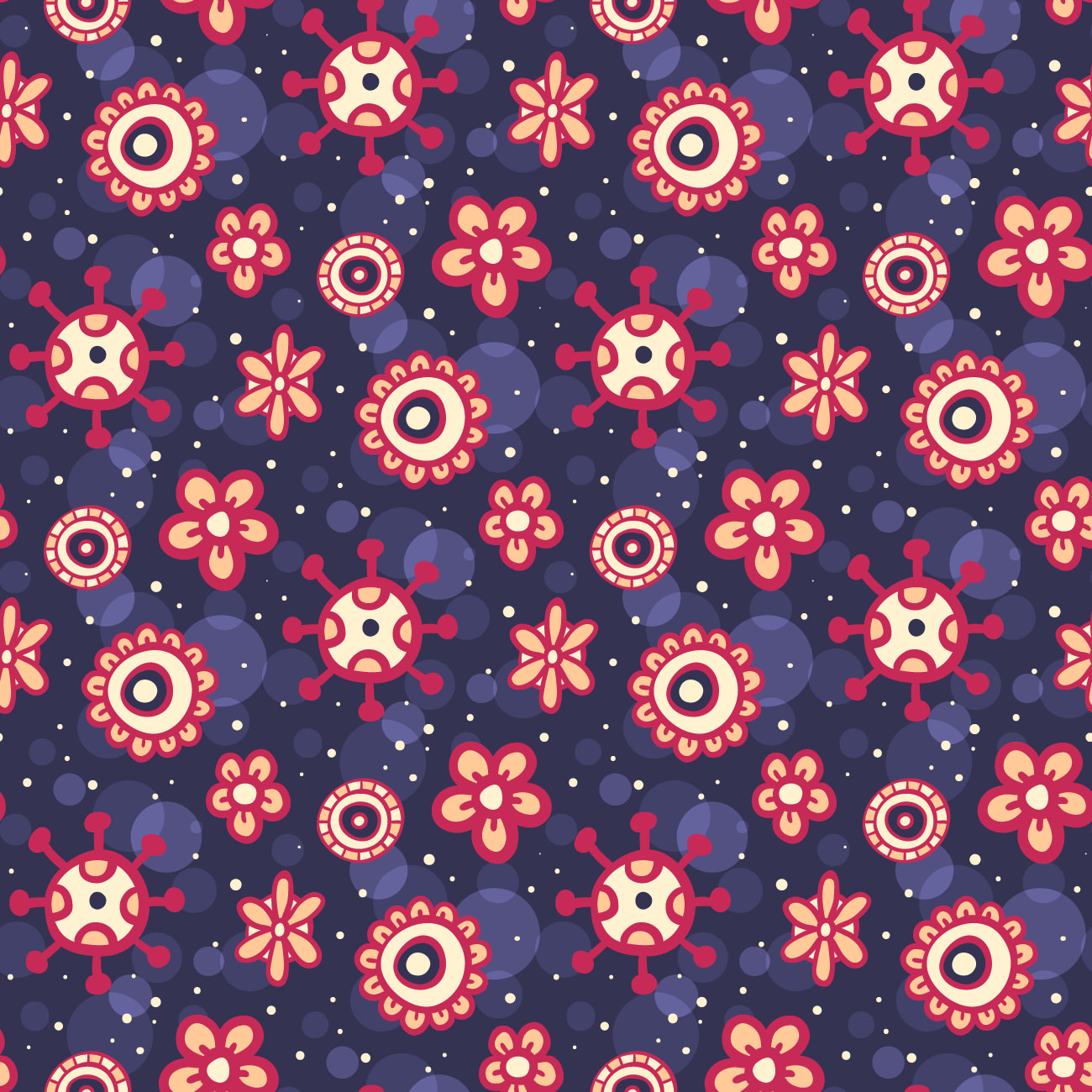 Cute Purple Floral Pattern