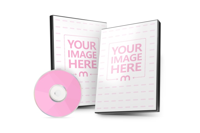 DVD CD Cover Front and Back Mockup Template