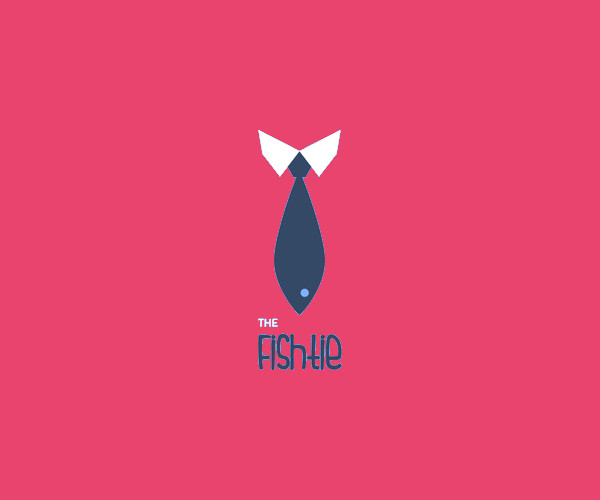 Fish Tie Logo Design For Free Download