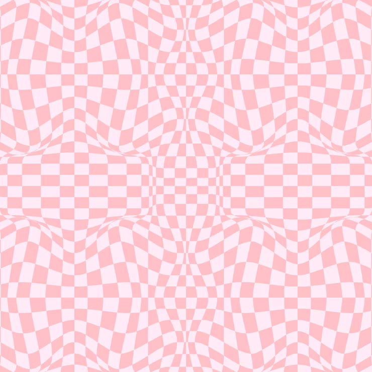 Flat Psychedelic Checkerboard Pattern