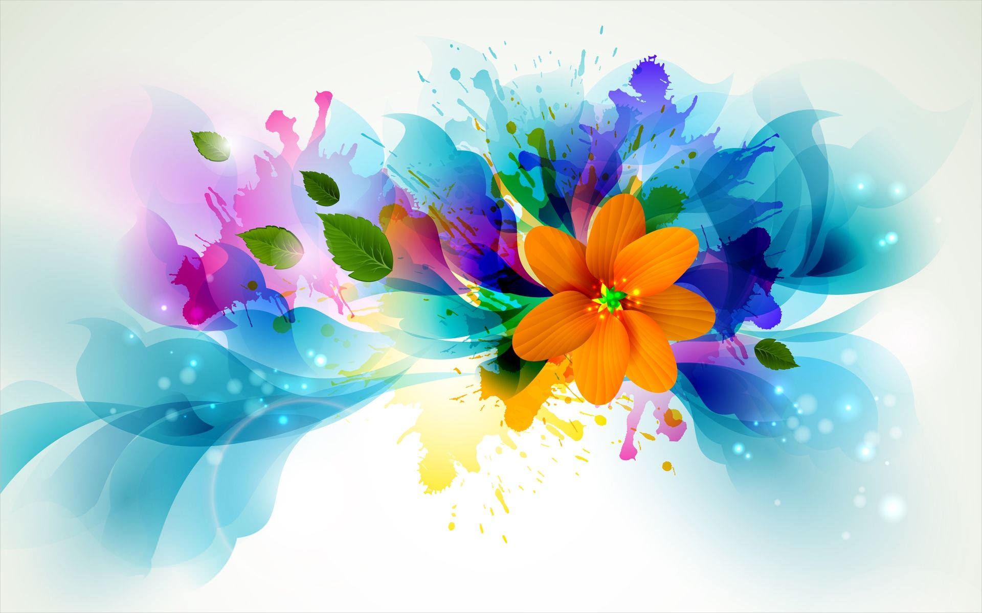 Free Bright Cute Flowers Background