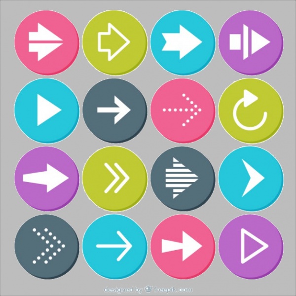 Free Circular Arrows Button Design