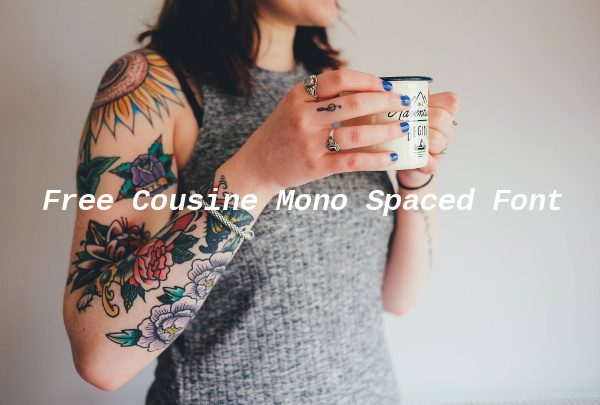 Free Cousine Mono Spaced Font