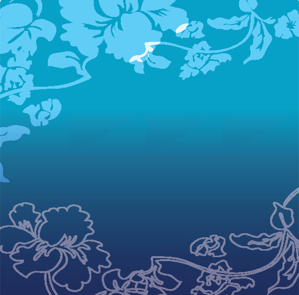 Free Floral Blue Gradient Vector Background