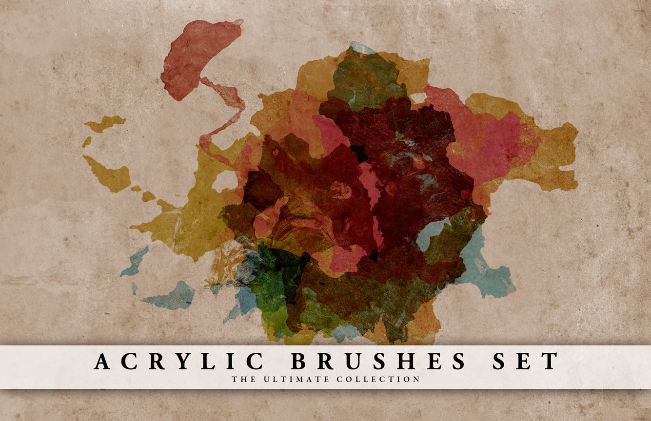 Free Photoshop Acrylic Brushes Set