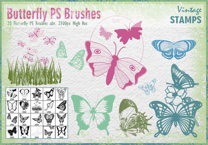 Free Photoshop Butterfly Brushes