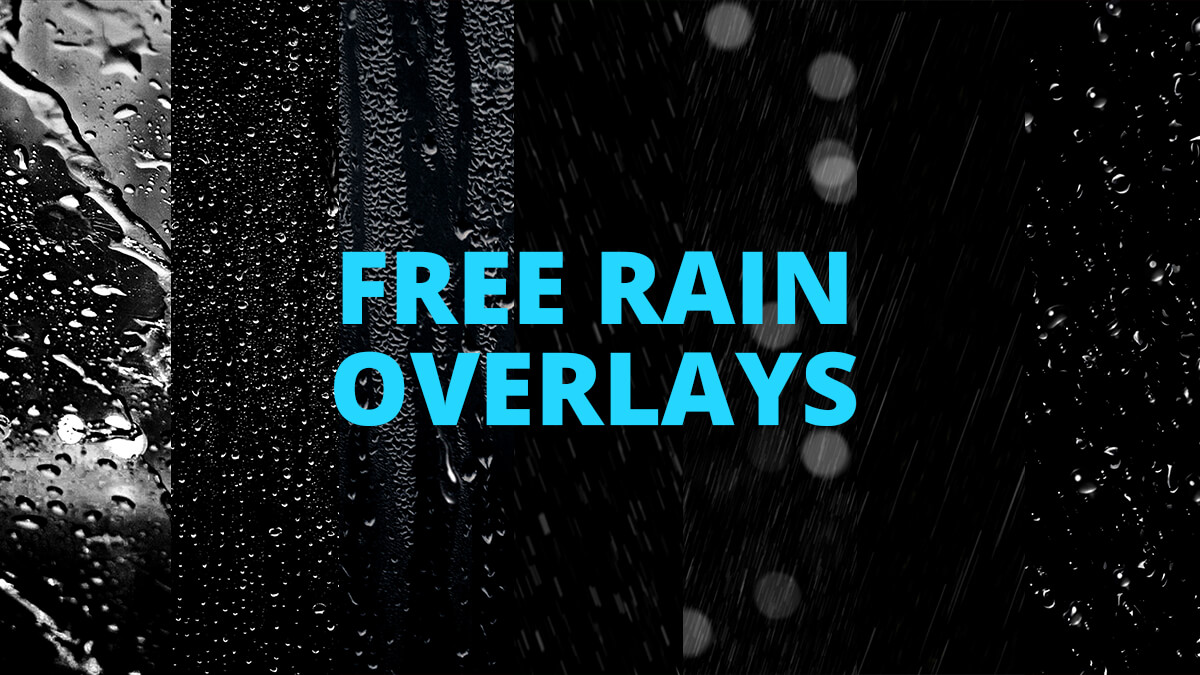 Free Rain Overlay Textures for Photoshop