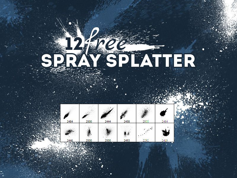 Free Spray Splatter Brushes