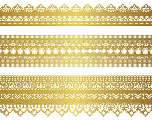 Free Vector Gold Lace Patterns