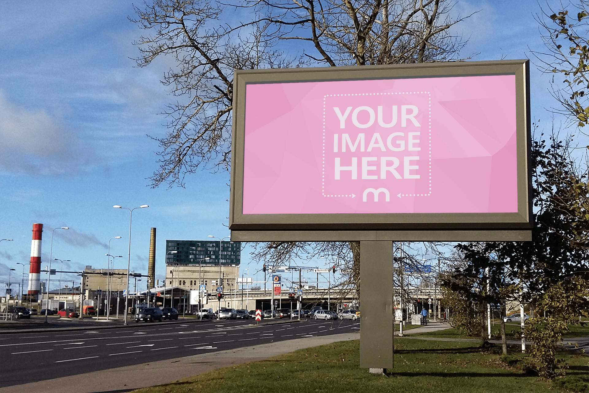 Fully Editable Outdoor Billboard Mockup