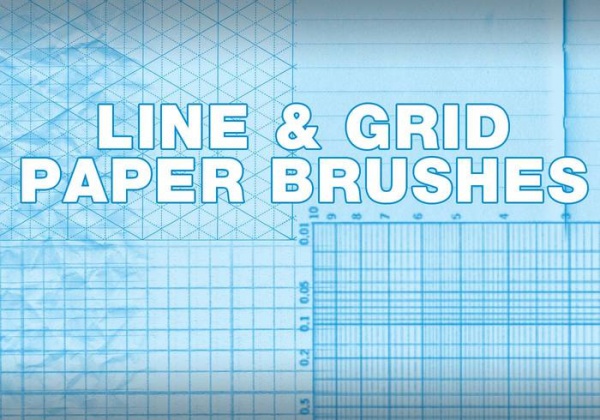 Grid Line Photoshop Brushes