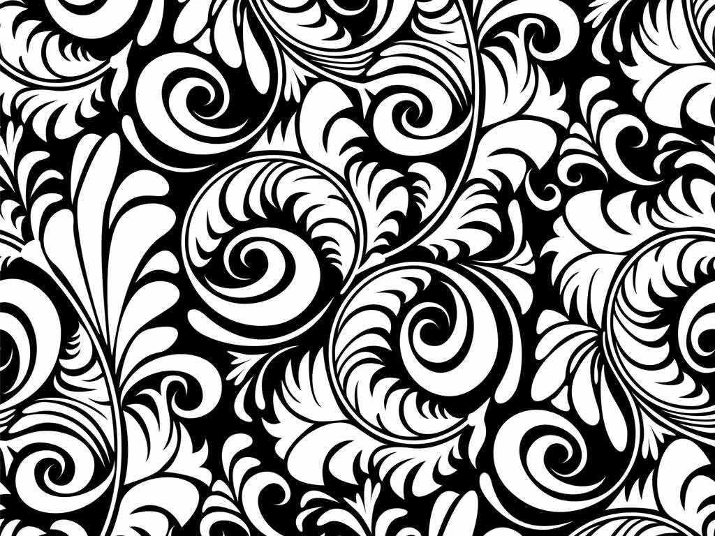 HD Black and White Swirl Pattern