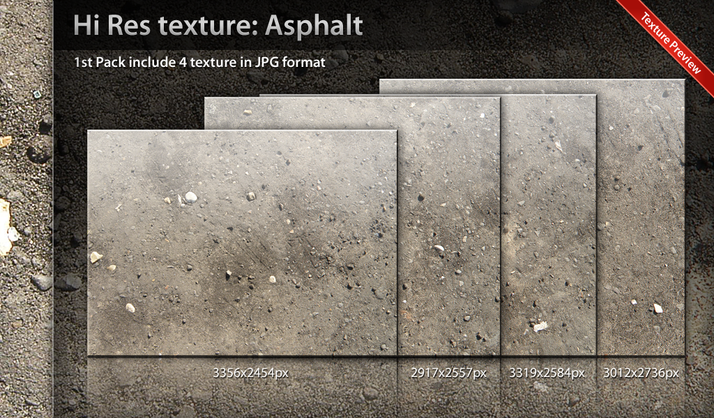 High Res Asphalt Textures Pack