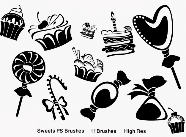 High Res Sweet Photoshop Brushes for Free Download