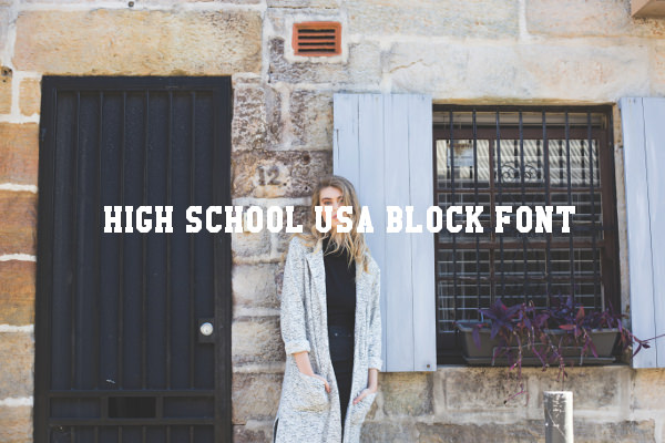 High School USA Block Font