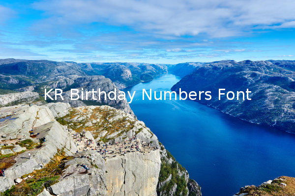 KR Birthday Numbers Font