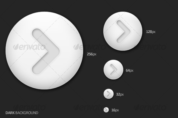 Light Arrow Button Design