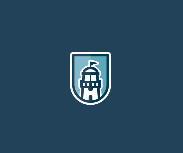 Light House Badge Logo Design For Free 