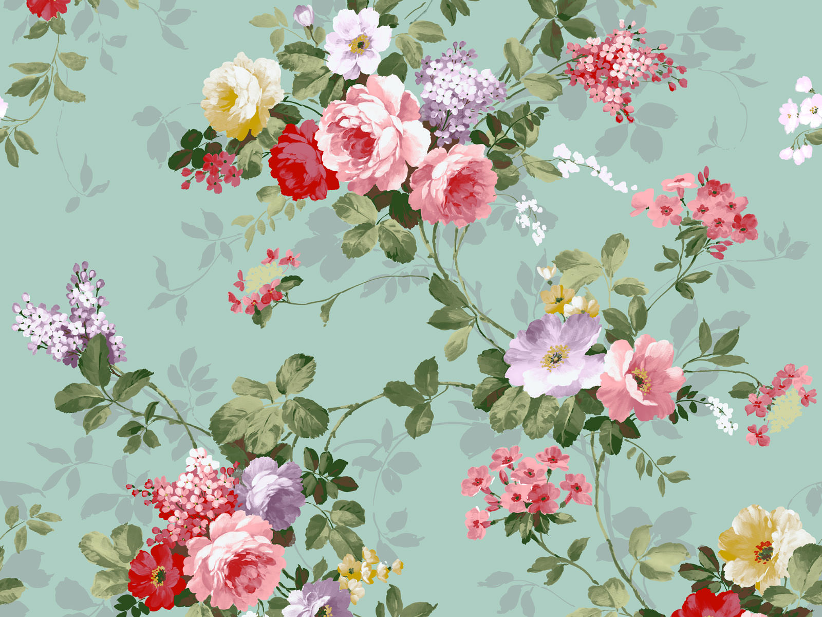 Lovely Vintage Rose Flower Wallpaper