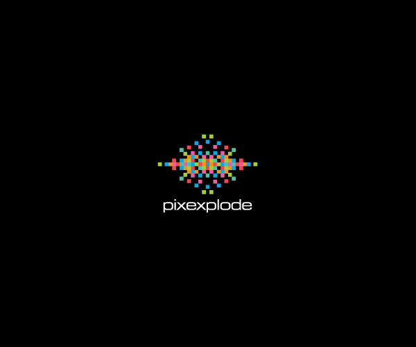 Multicolor Pixels Logo Design For Free