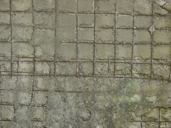 Old Concrete Texture with Metal Armature