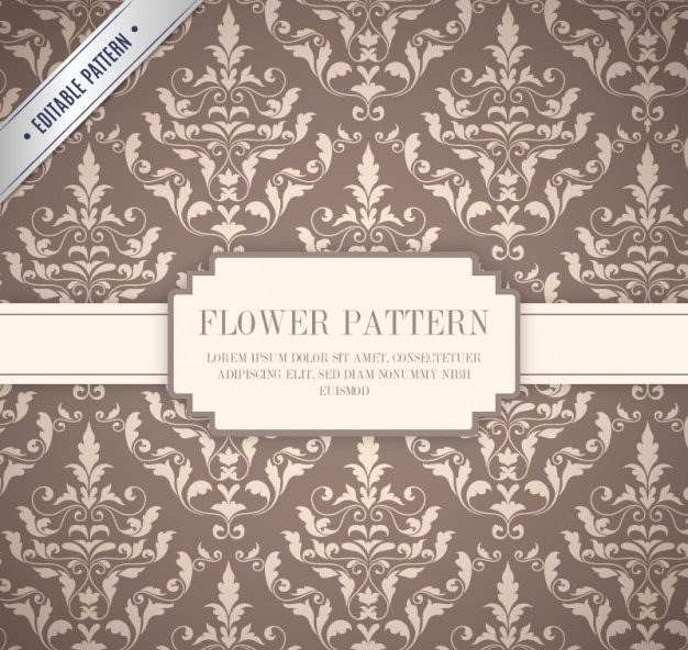 Ornamental Flowers Pattern Free Vector