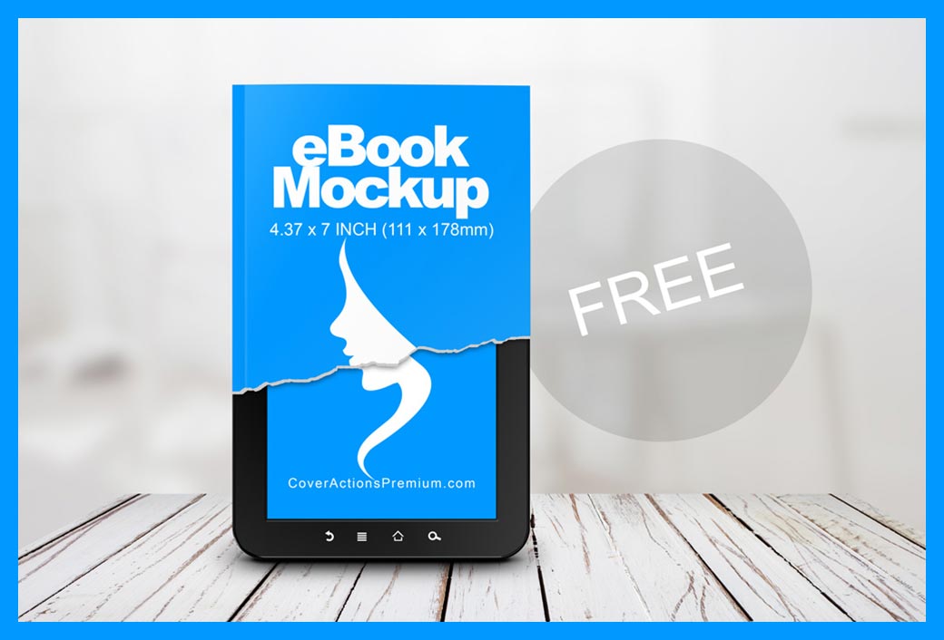 PSD eBook Cover Mockup Free