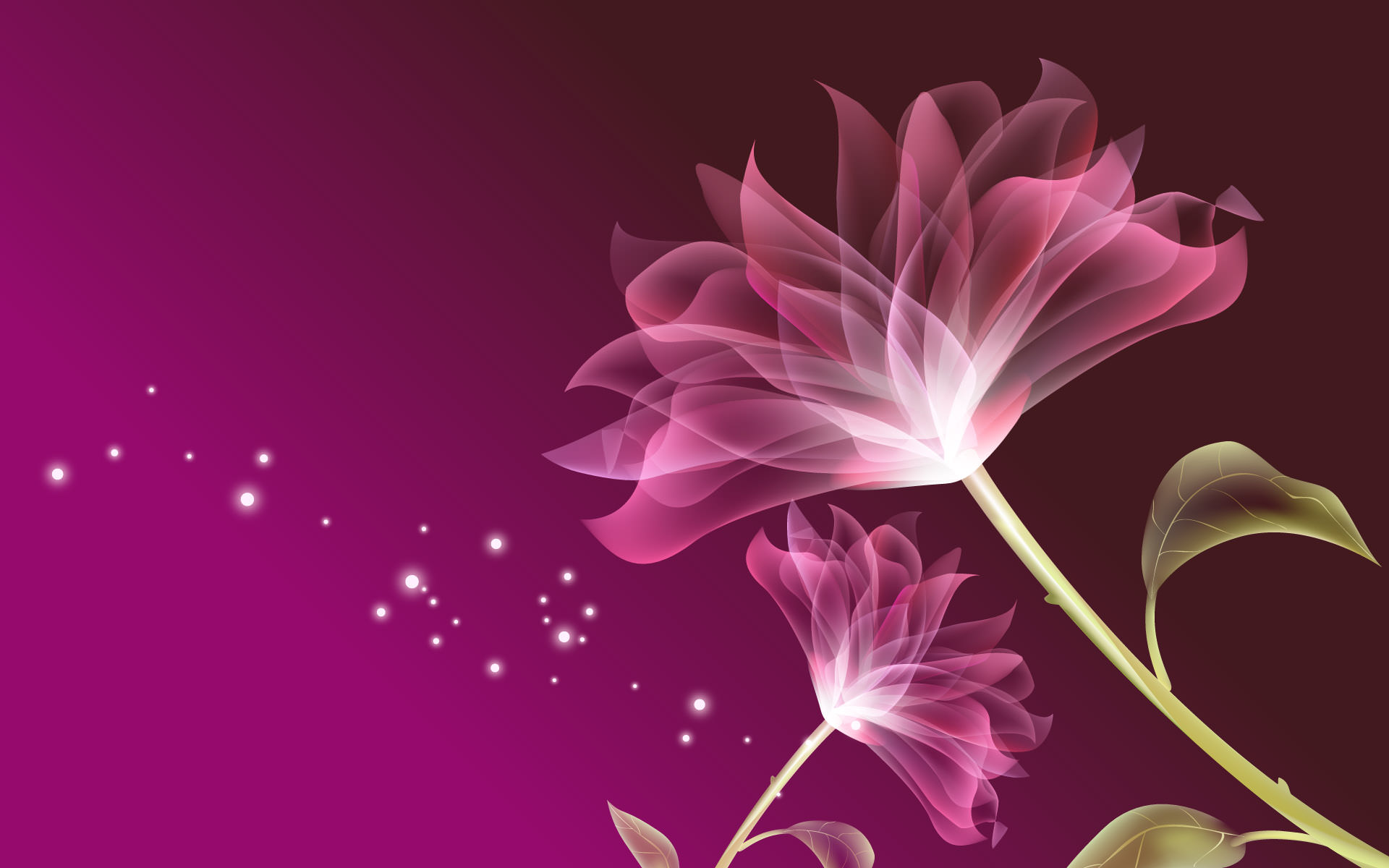 Pink Flowers 3D background Wallpaper