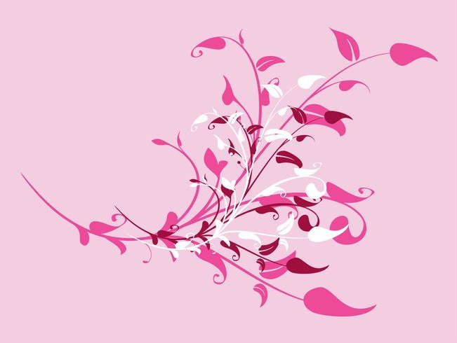 Pink Flowers Design Background