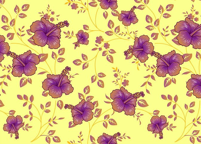 Polynesian Cool Flower Vector Background