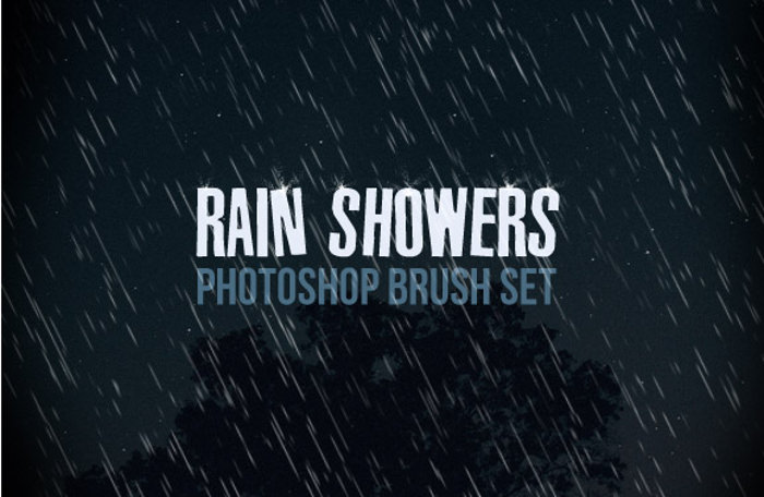 Rain Shower Photoshop Brush Set