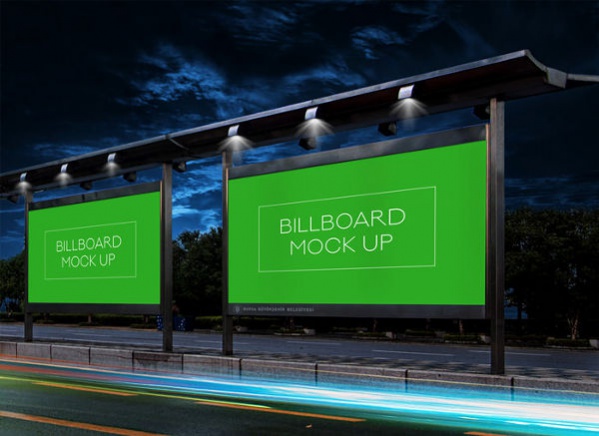 Realistic Billboard Mockup PSD