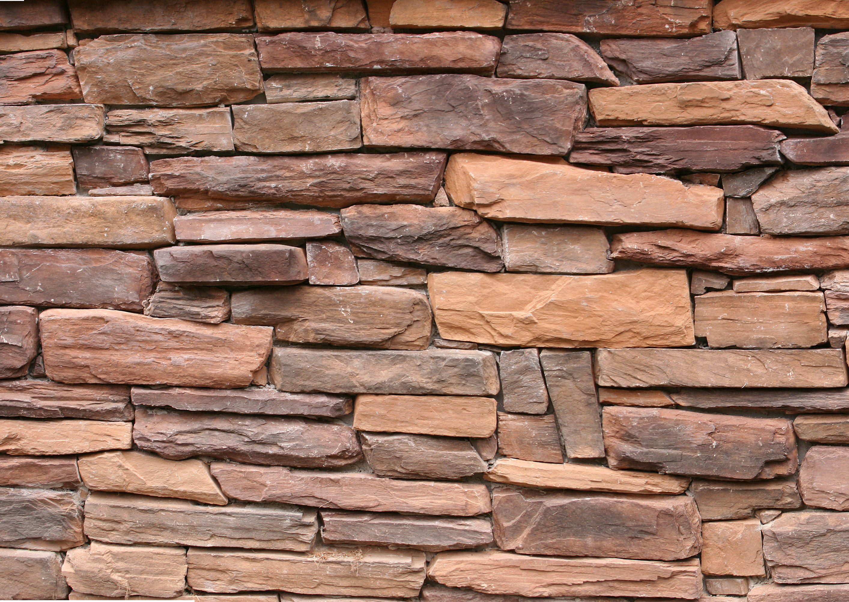 Red Rock Slab Stone Wall Texture