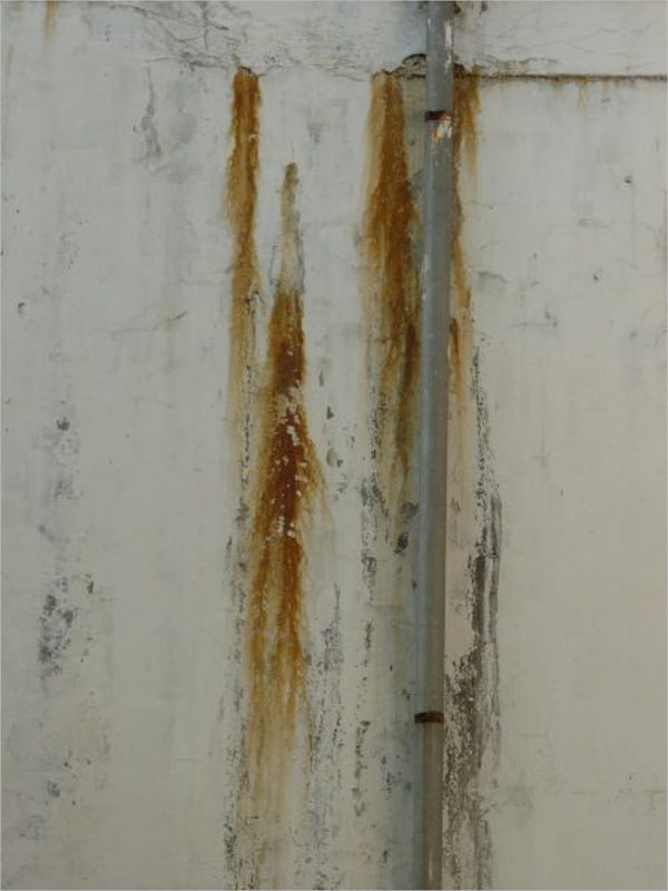 Rough White Concrete Texture with Rust