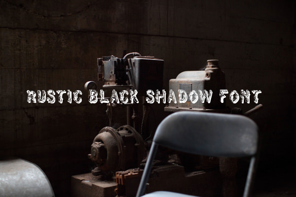 Rustic Black Shadow Font For Free