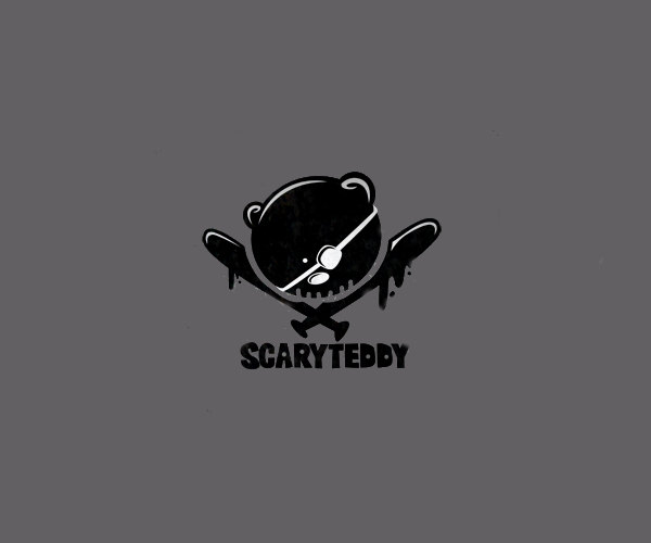 Scary Teddy Logo Design For Free 