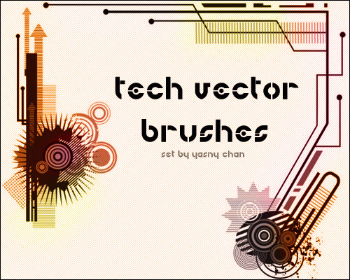 Tech Vector Photoshop Brushes