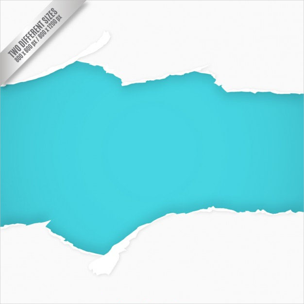 Torn Paper Blue & White Background Free Vector