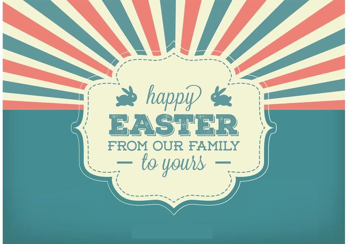 Vintage Style Happy Easter Background
