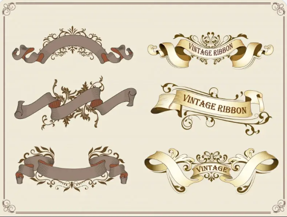 Vintage Ribbon Banner Collections