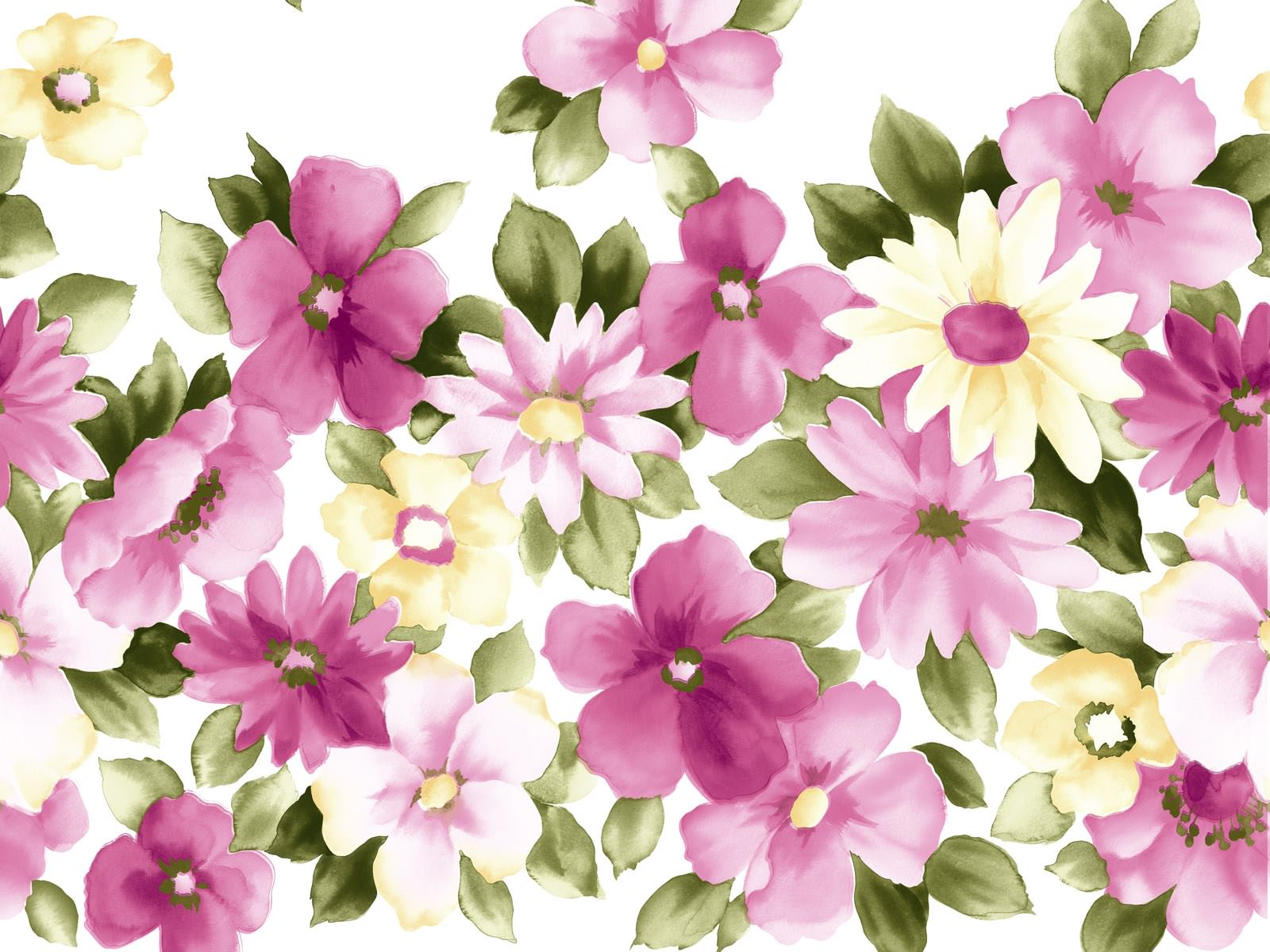 Watercolor Floral Wallpaper Pattern