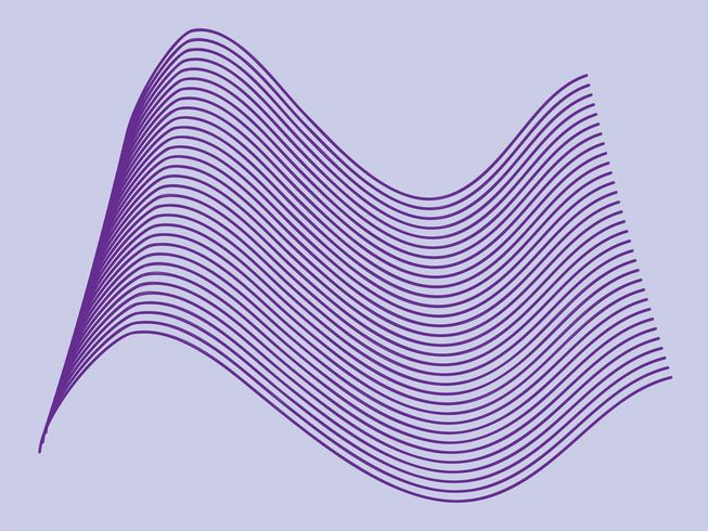 Wireframe Wave Vector Pattern