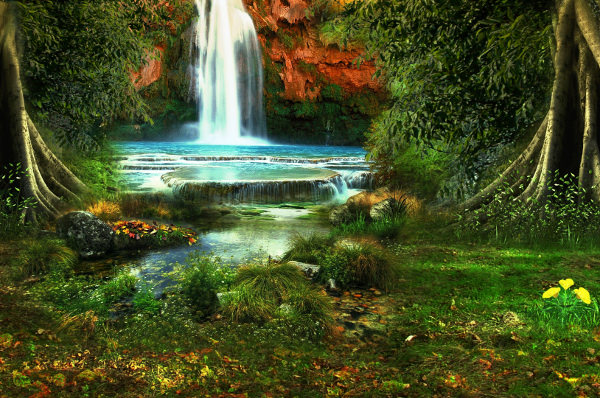 Wonderful Waterfall Wallpaper