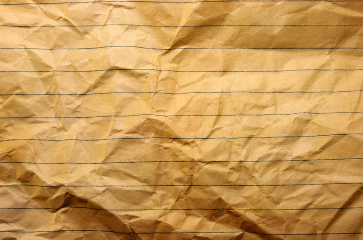 Wrinkled Lined Paper Background For Free