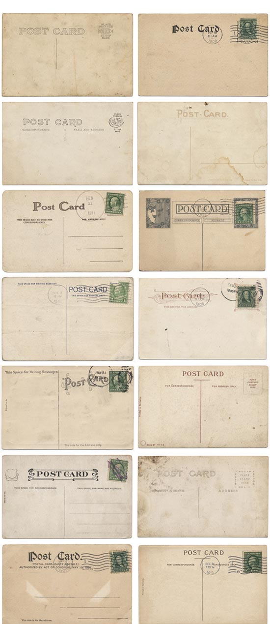 14 High Res Free Vintage Post Card Textures