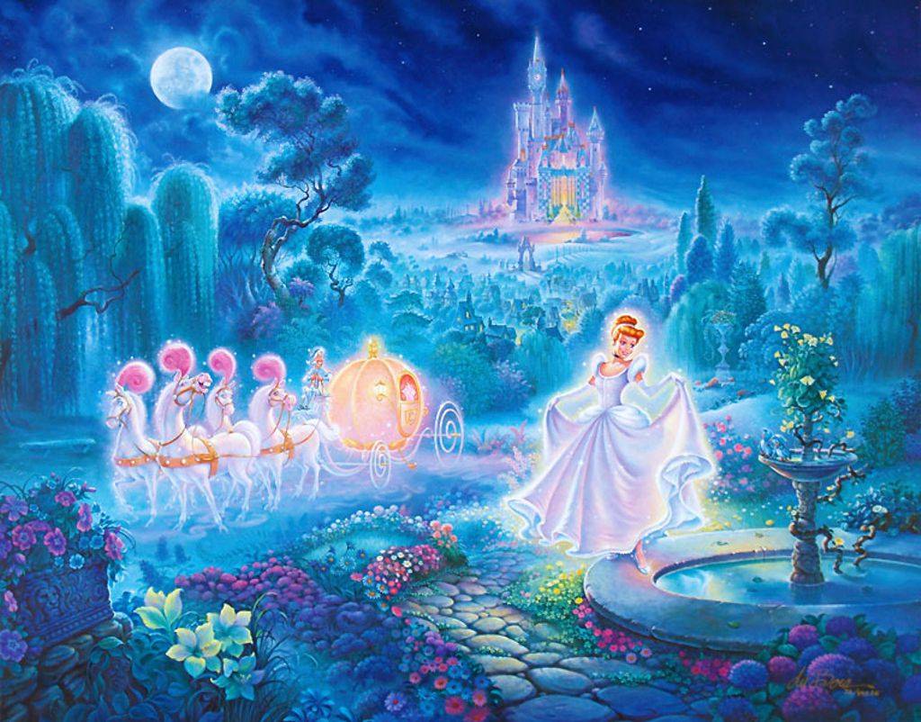 Cinderella Evening Magic Disney Wallpaper