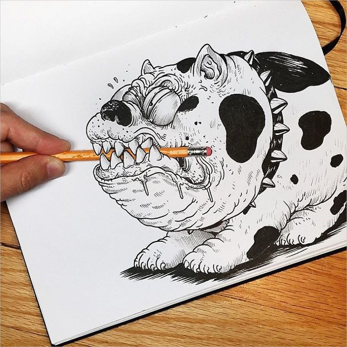 Funny Dog Drawing